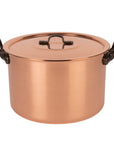 Tinned copper soup pot with higher walls, 6.3 qt