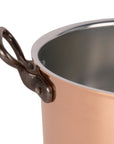 Tinned copper soup pot with higher walls, 6.3 qt