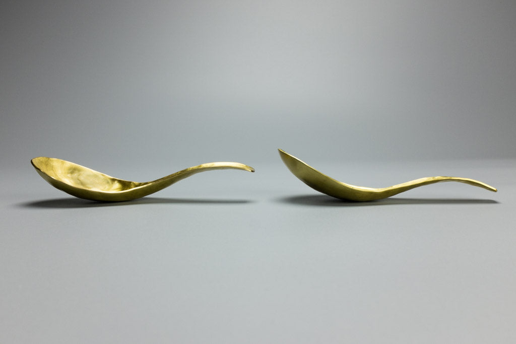 Profile Brass Noodle Spoons