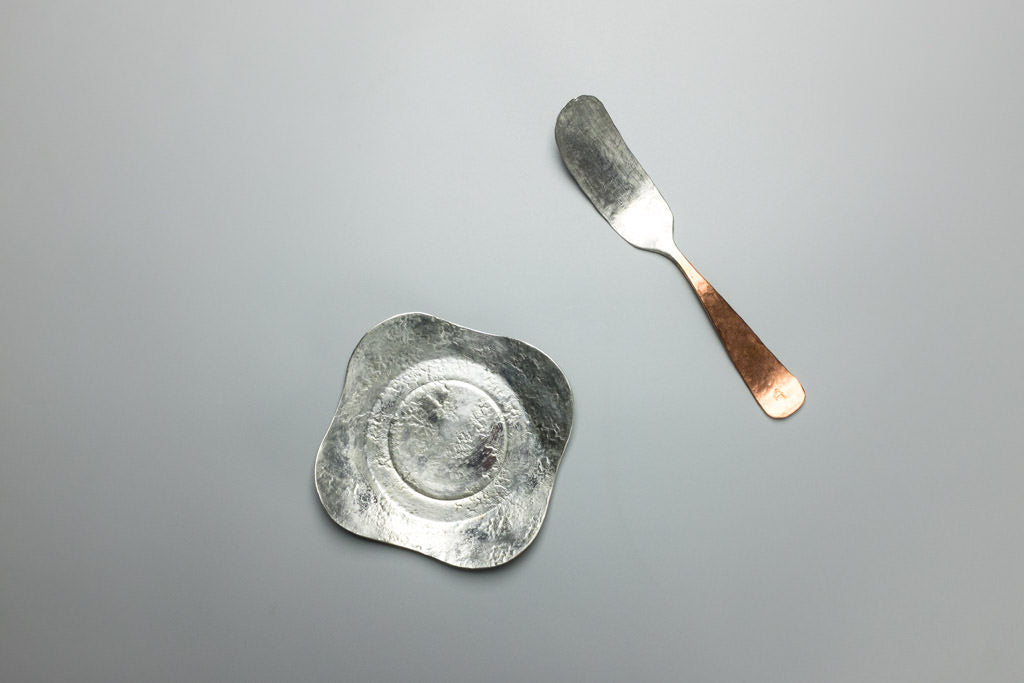 Tinned Petal Dish and Butter Knife