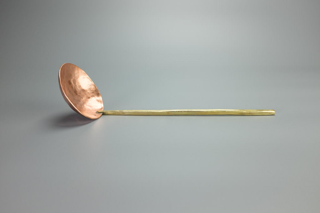 Round Ladle in Copper and Brass