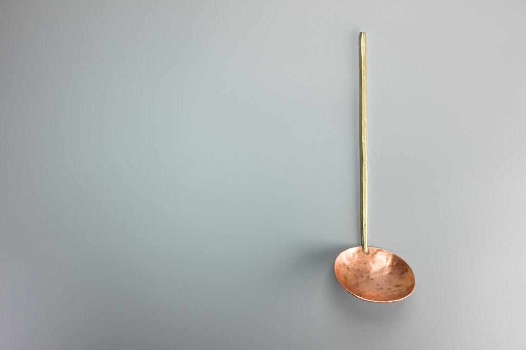 Round Ladle in Copper and Brass