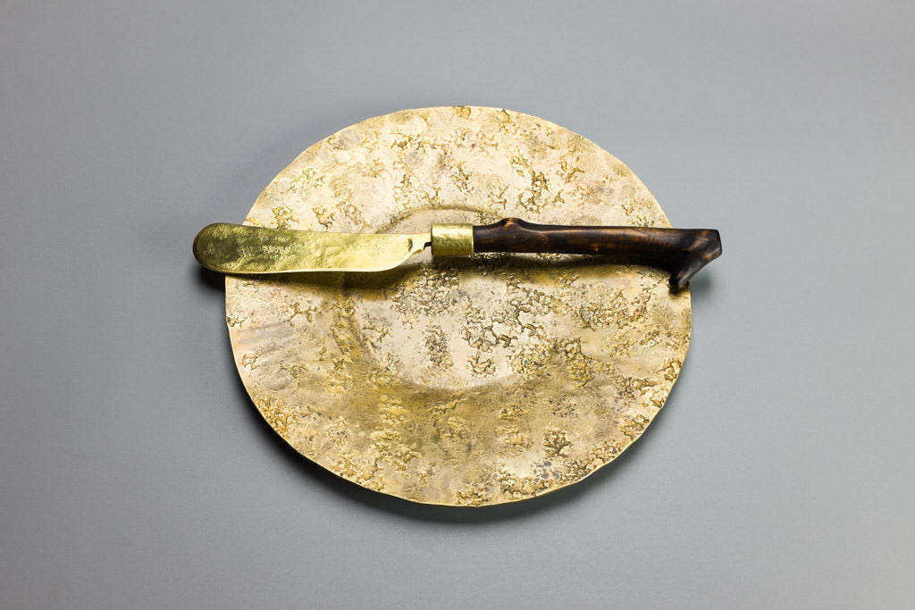 Railroad Plates with Branch Handle Butter Knife