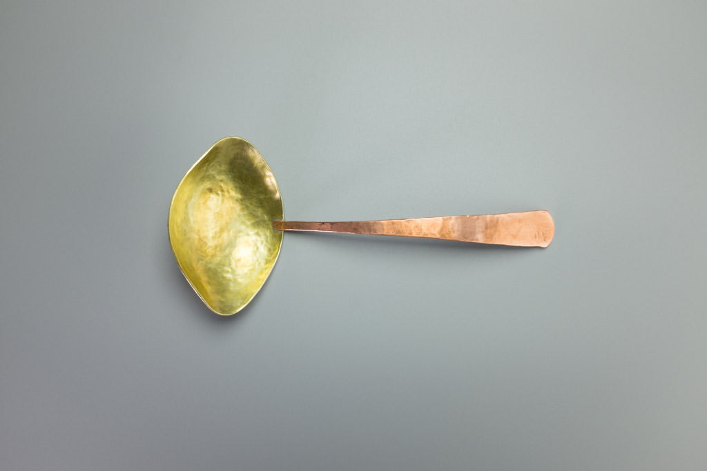 Tasting Ladle in Copper and Brass